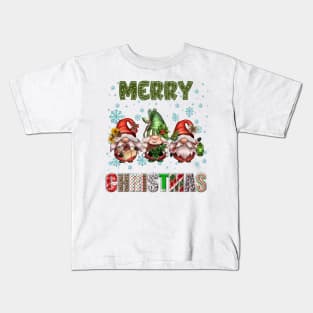 Merry Christmas Gnome Family Funny Xmas Tree Women Men Kids Kids T-Shirt